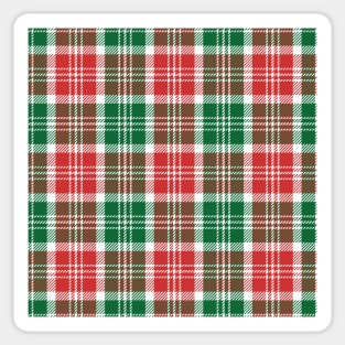 Christmas Plaid Pattern - Red And Green Plaid Sticker